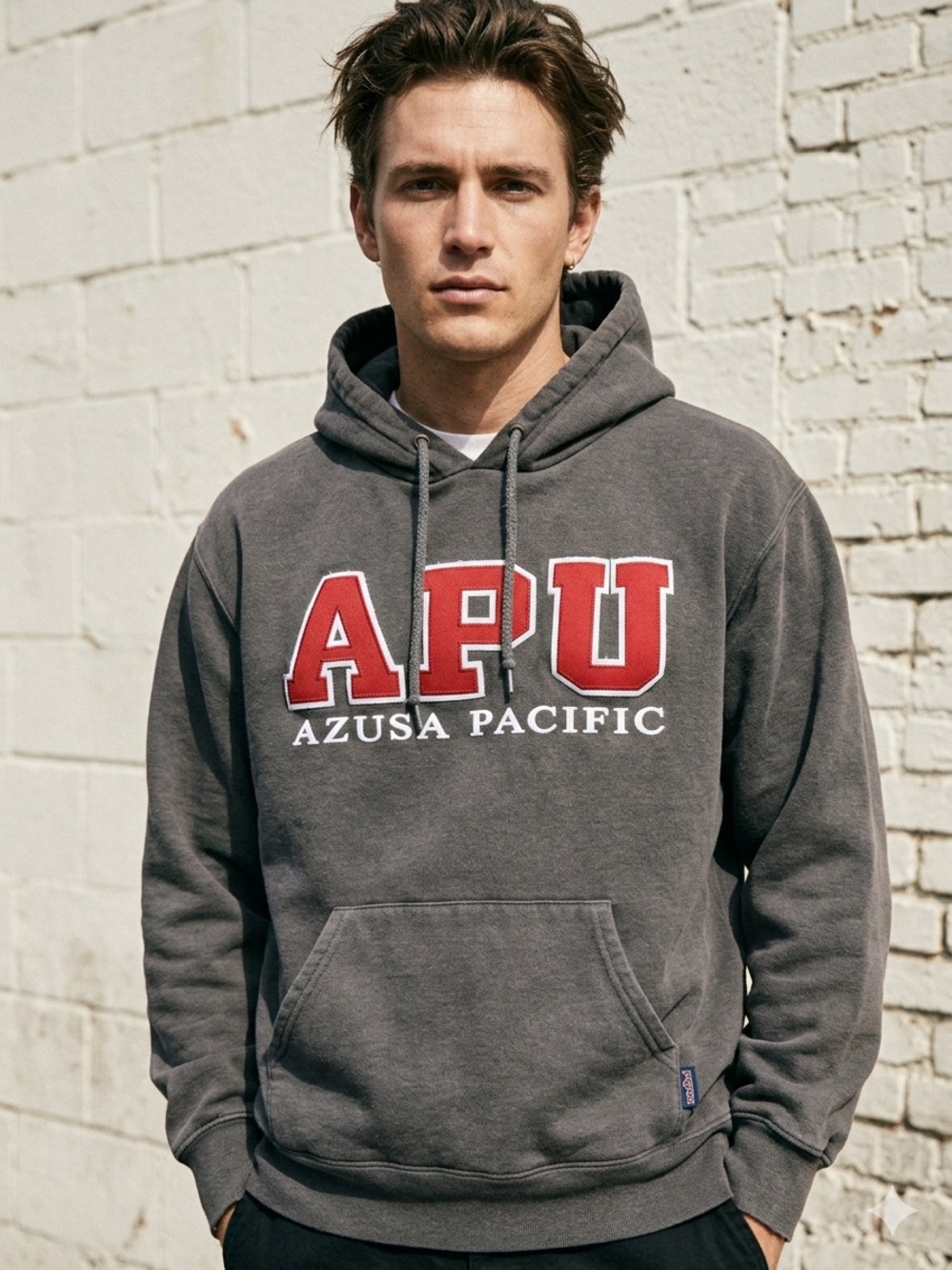 Vintage 90s JanSport Azusa Pacific University Pullover Sweatshirt APU Hoodie S